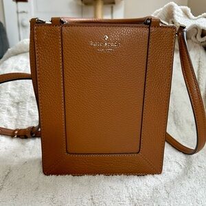 Kate Spade New York Lena Mini Tote in warm gingerbread pebbled leather